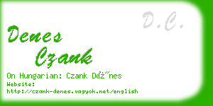 denes czank business card